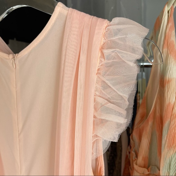 📌 L’ATISTE Chiffon Maxi Dress Multi-Tiered Pleated Ruffles Stretchy Bodice Lined - Picture 15 of 16